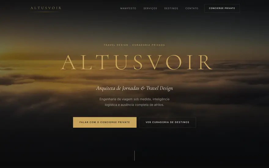 Tela do projeto Altusvoir