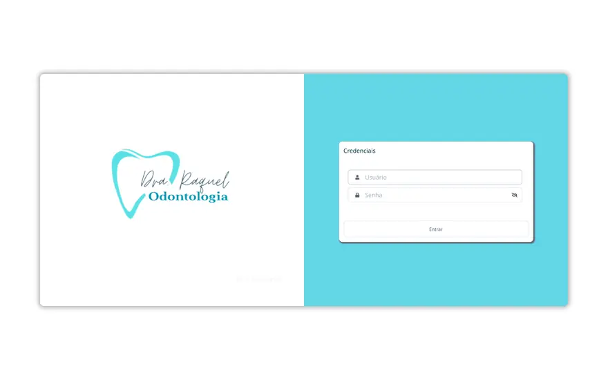Tela do projeto Dra. Raquel Odontologia