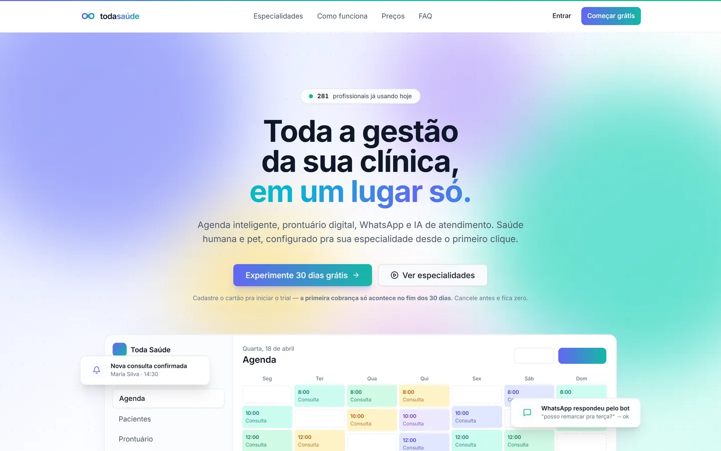 Tela do Toda Saúde